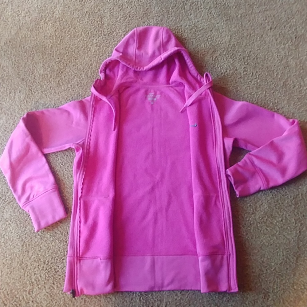 Nike Women's Pink Full-Zip Hoodie - Picture 4 of 8